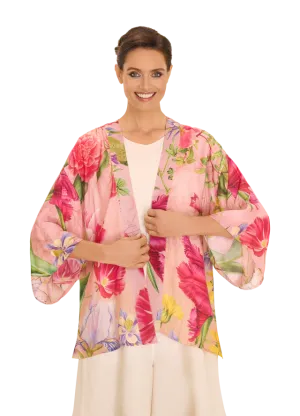 Powder Floral Study Kimono Jacket - Petal