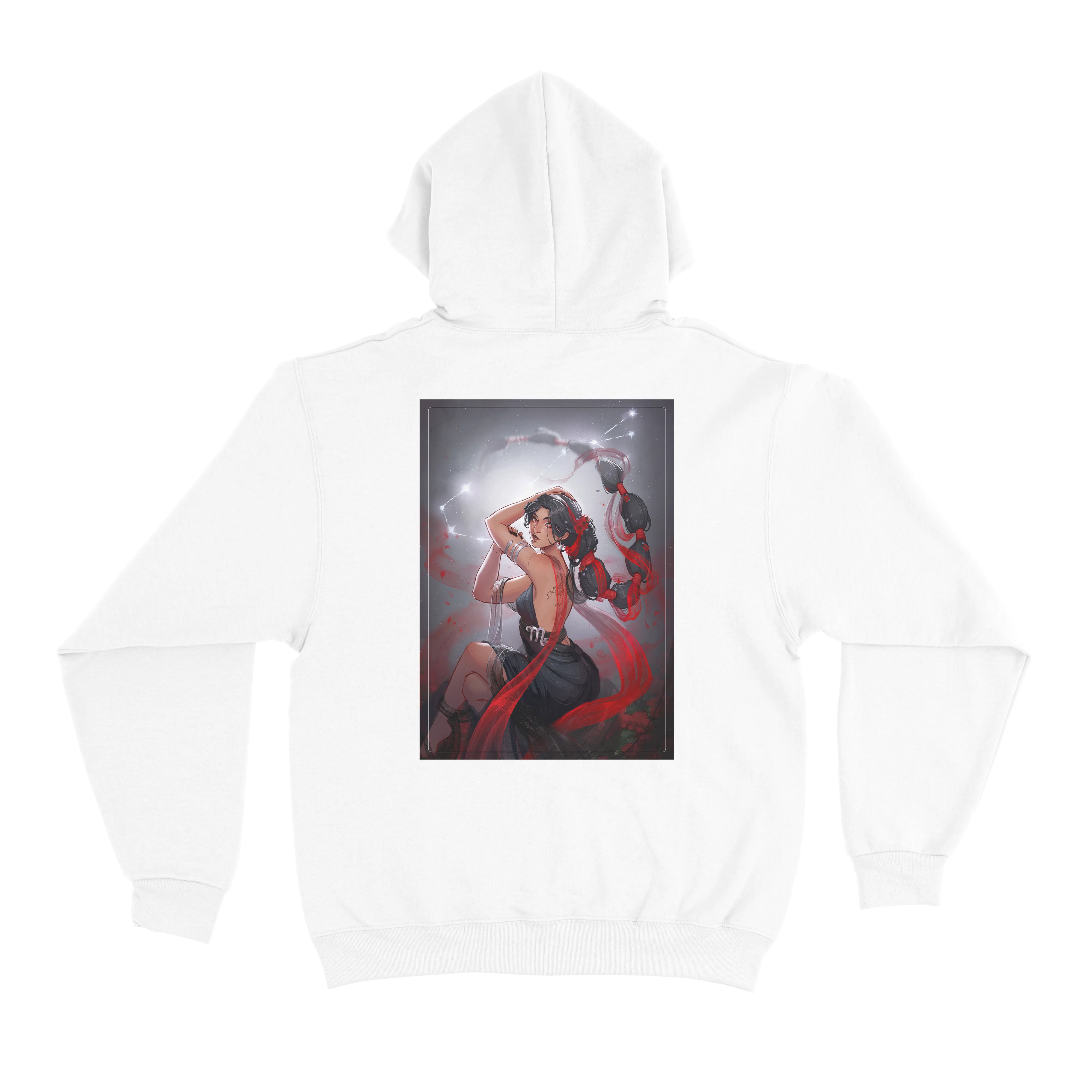 " Scorpio" Basic Hoodie White/Black