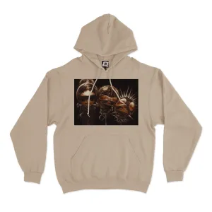 "3 Heads" Basic Hoodie White / Beige