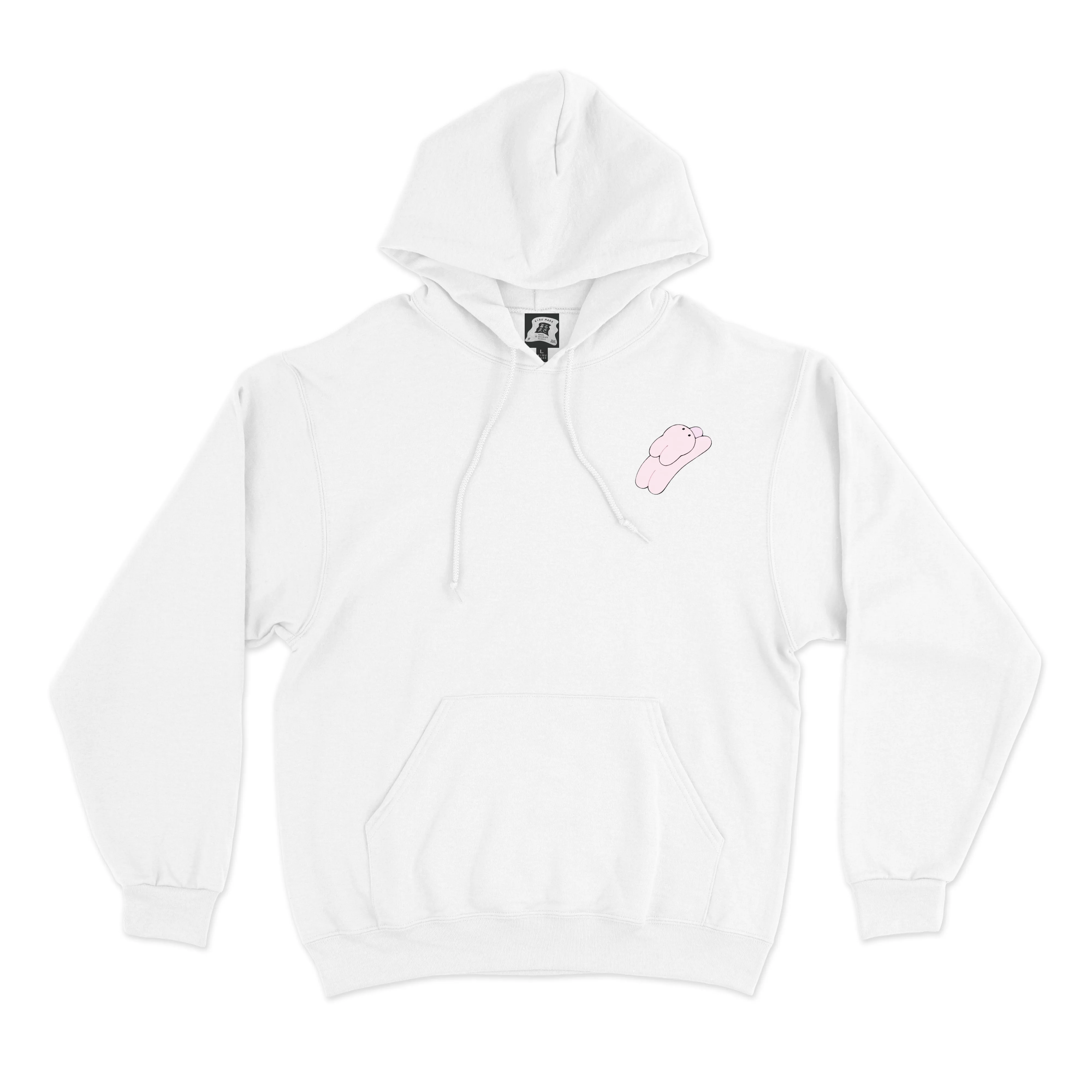 "Apple" Basic Hoodie White