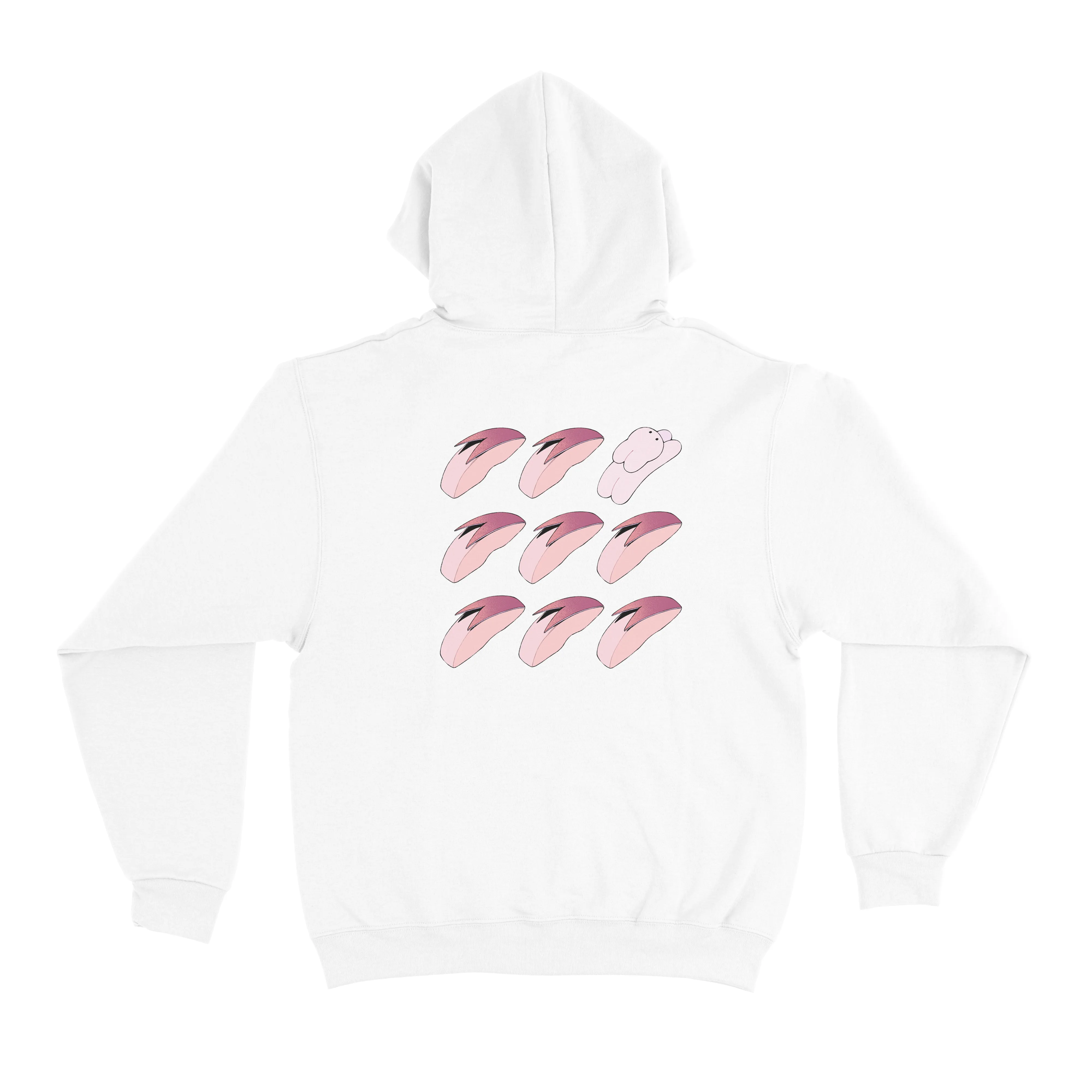 "Apple" Basic Hoodie White
