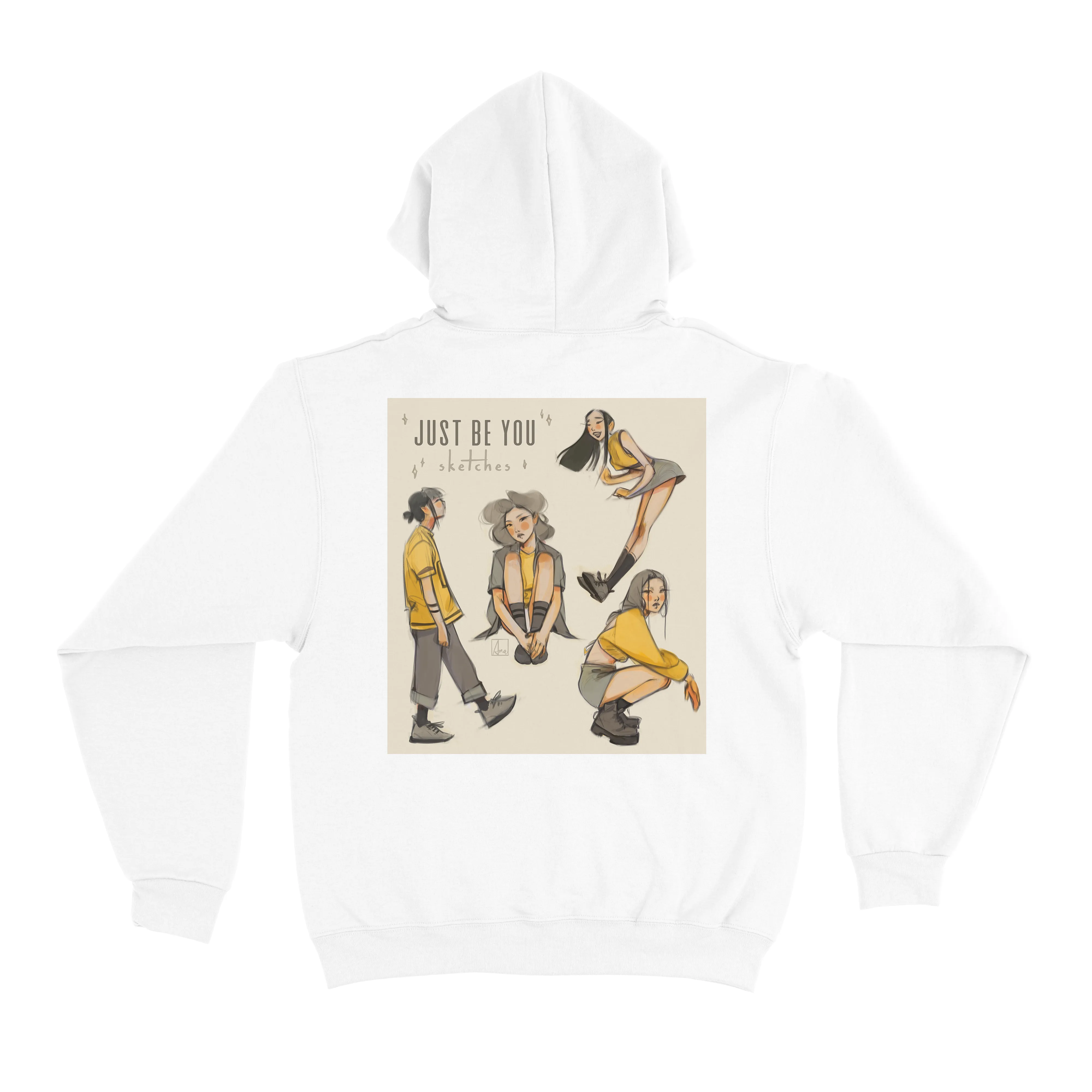 "Bored, Just be You" Basic Hoodie White