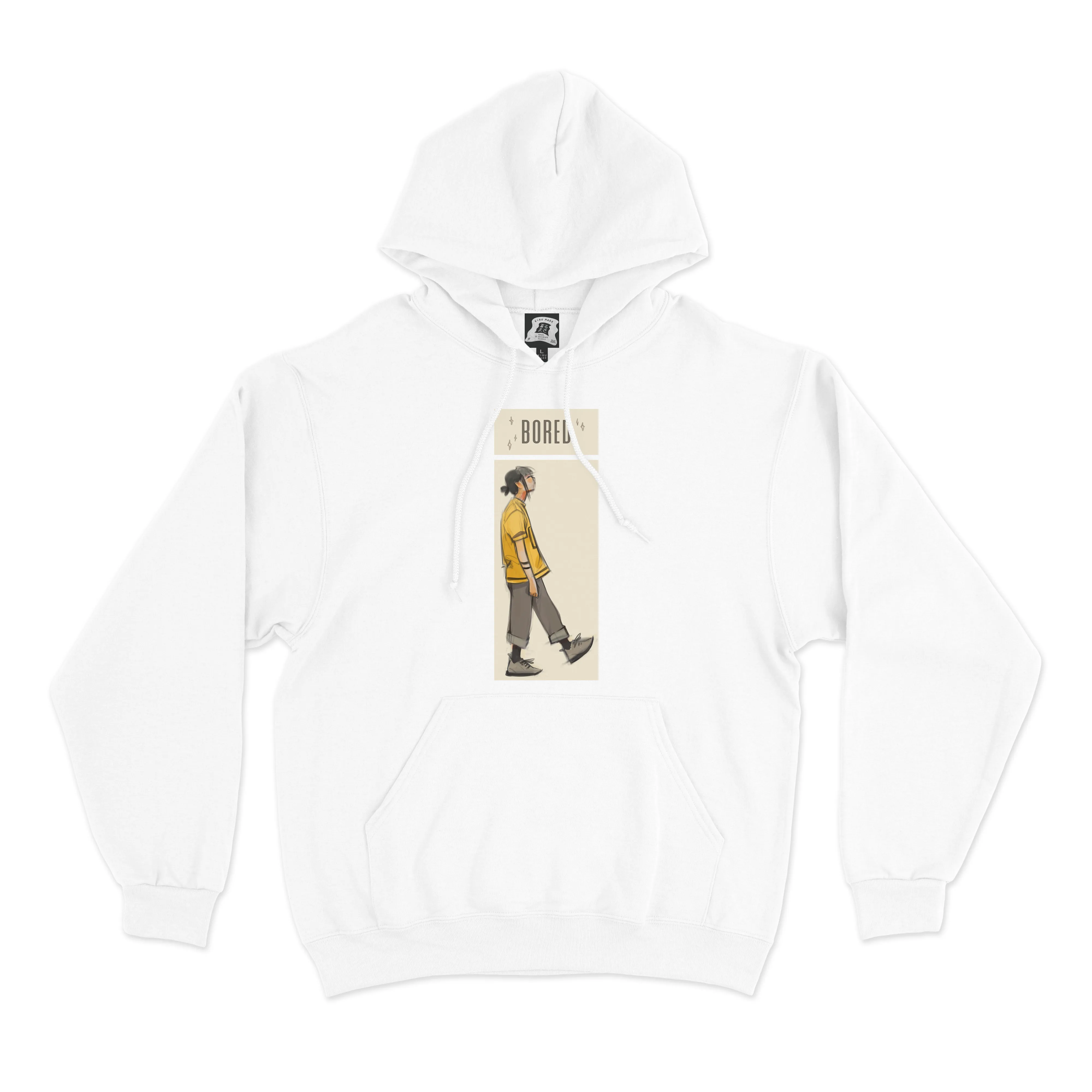 "Bored, Just be You" Basic Hoodie White