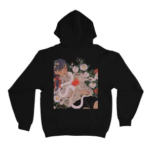 "Candy" Basic Hoodie Black/White