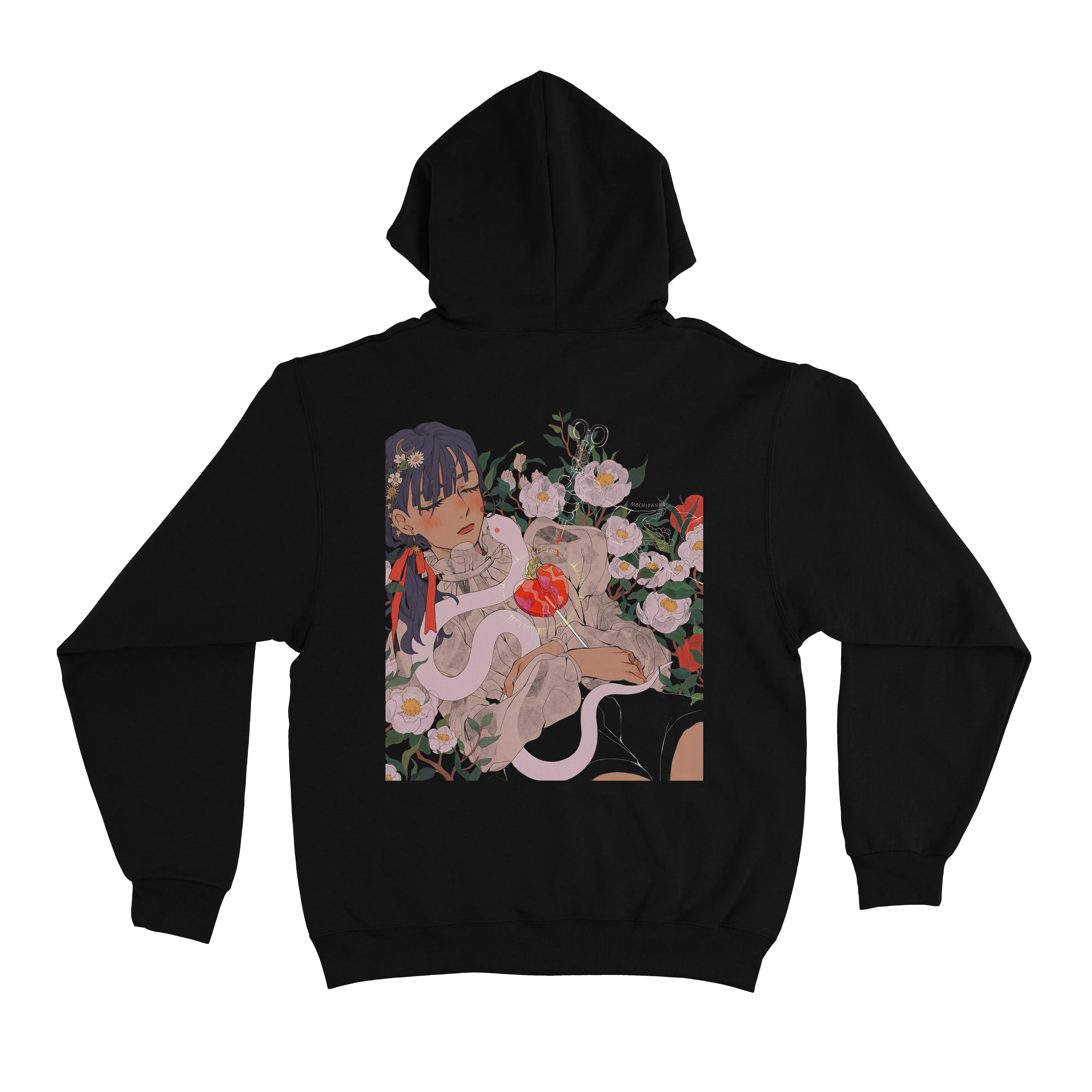 "Candy" Basic Hoodie Black/White