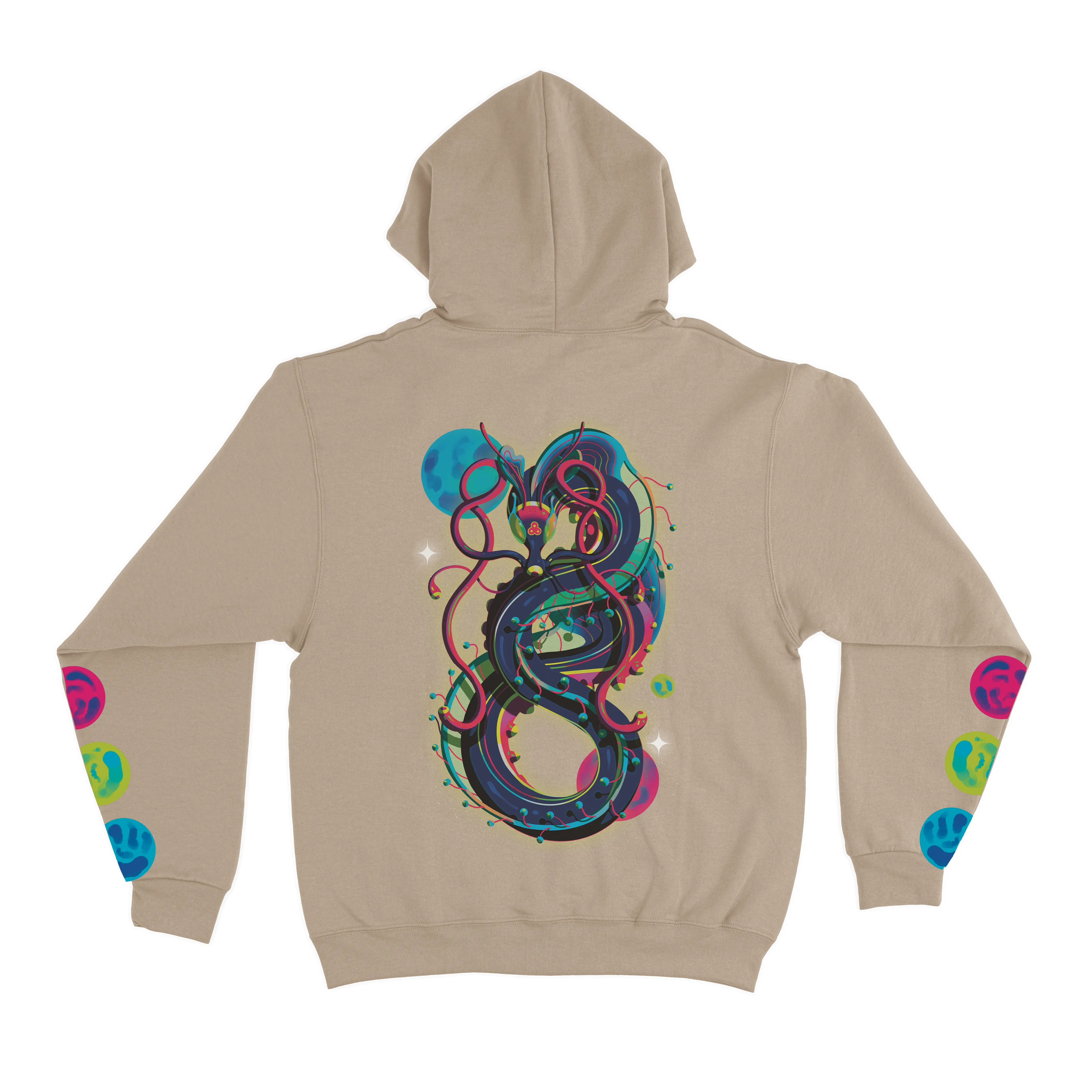 "Celestial Beast" Basic Hoodie Black