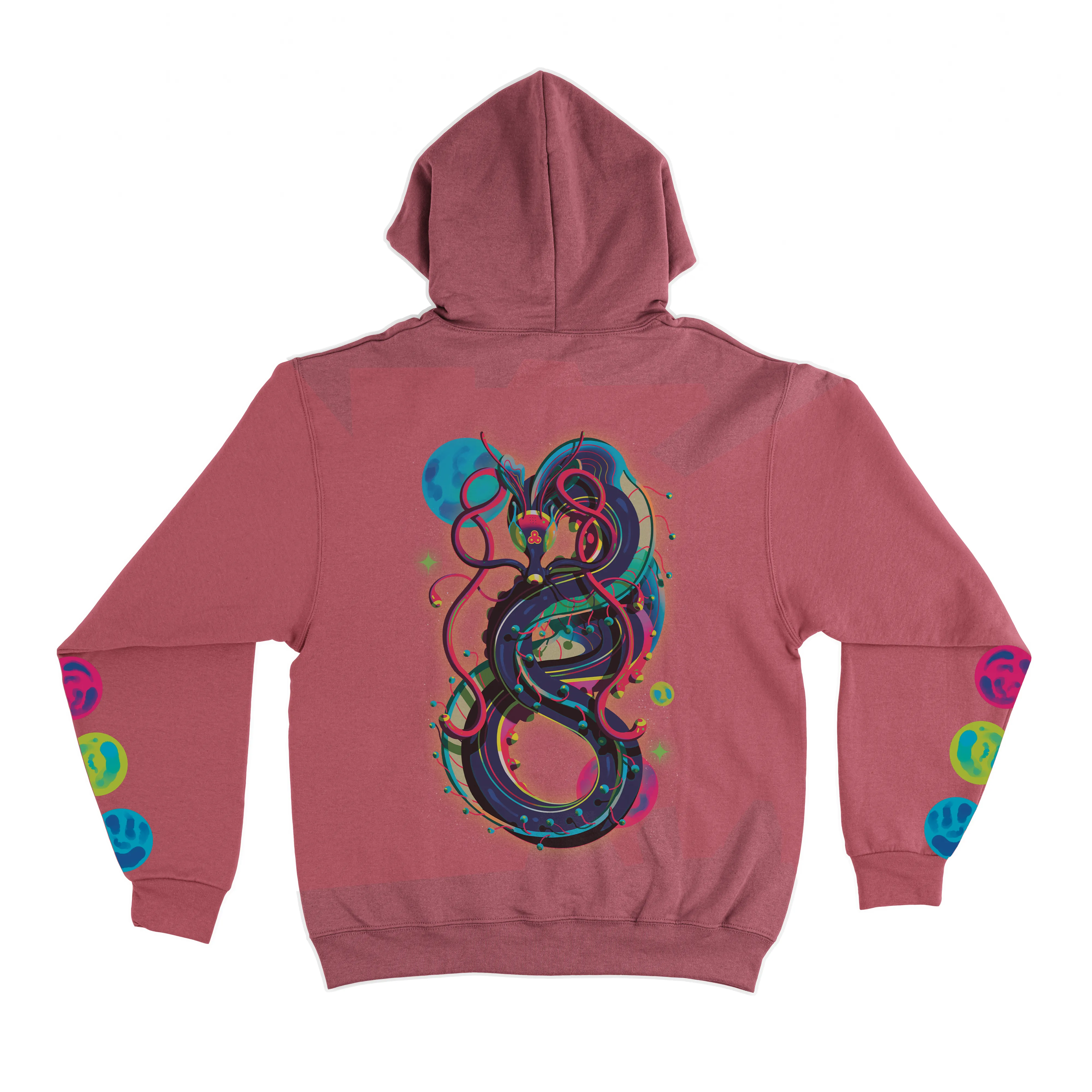 "Celestial Beast" Basic Hoodie Black
