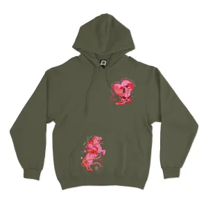 "Cowboys Make Better Lovers"  Fleece Hoodie Khaki