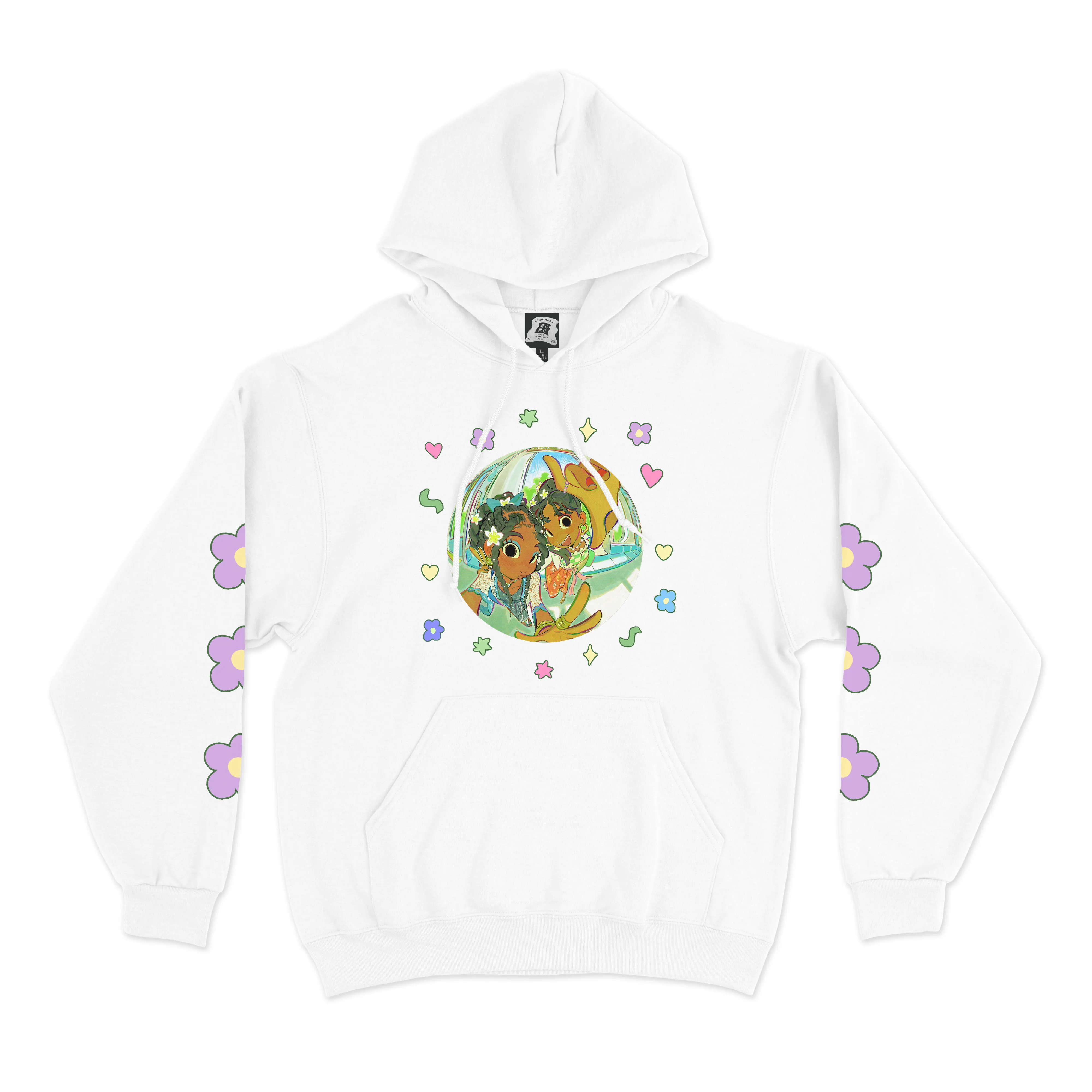 "Fisheye" Basic Hoodie White/Black