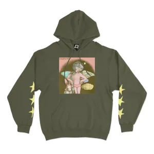 "Fragment " Fleece Hoodie Khaki