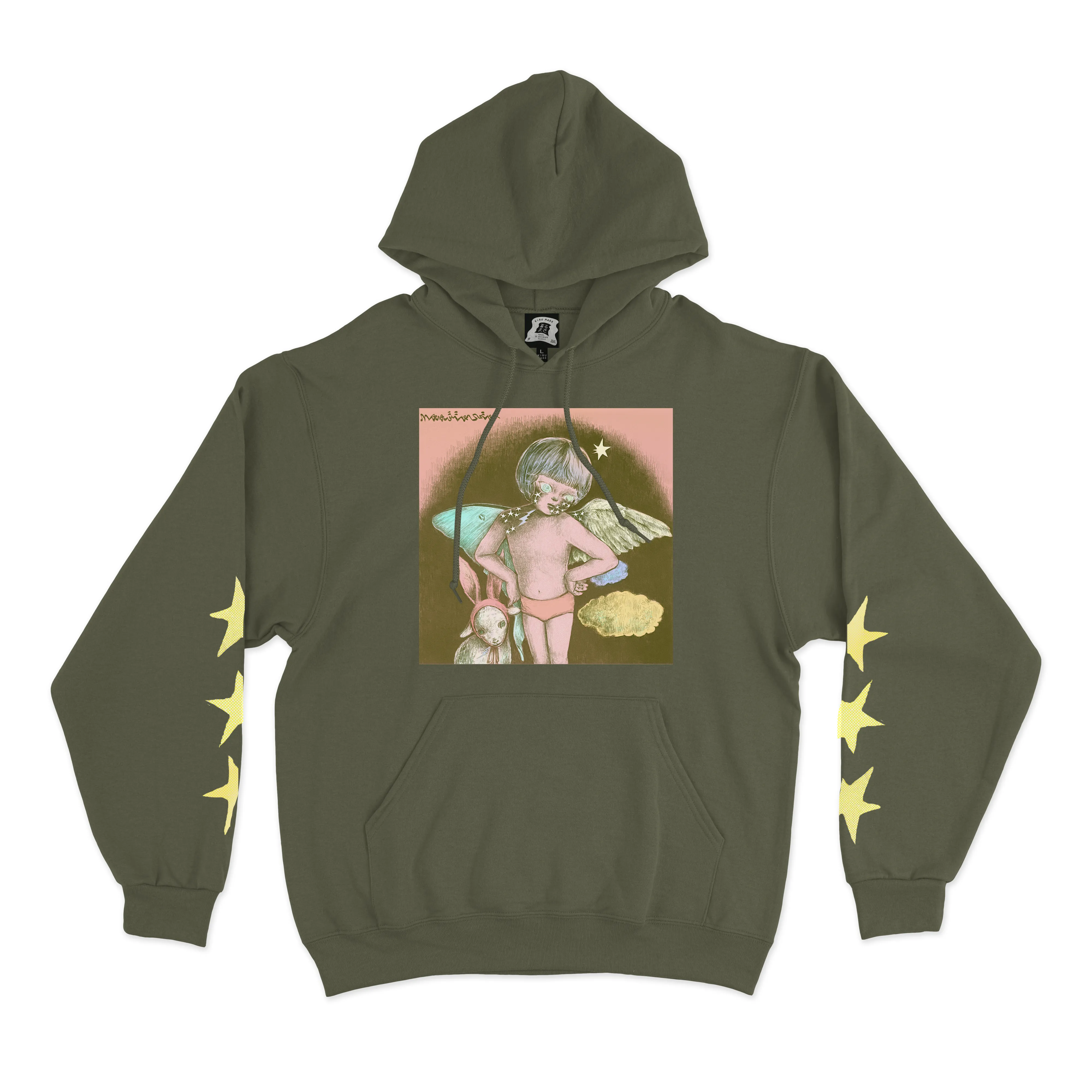 "Fragment " Fleece Hoodie Khaki