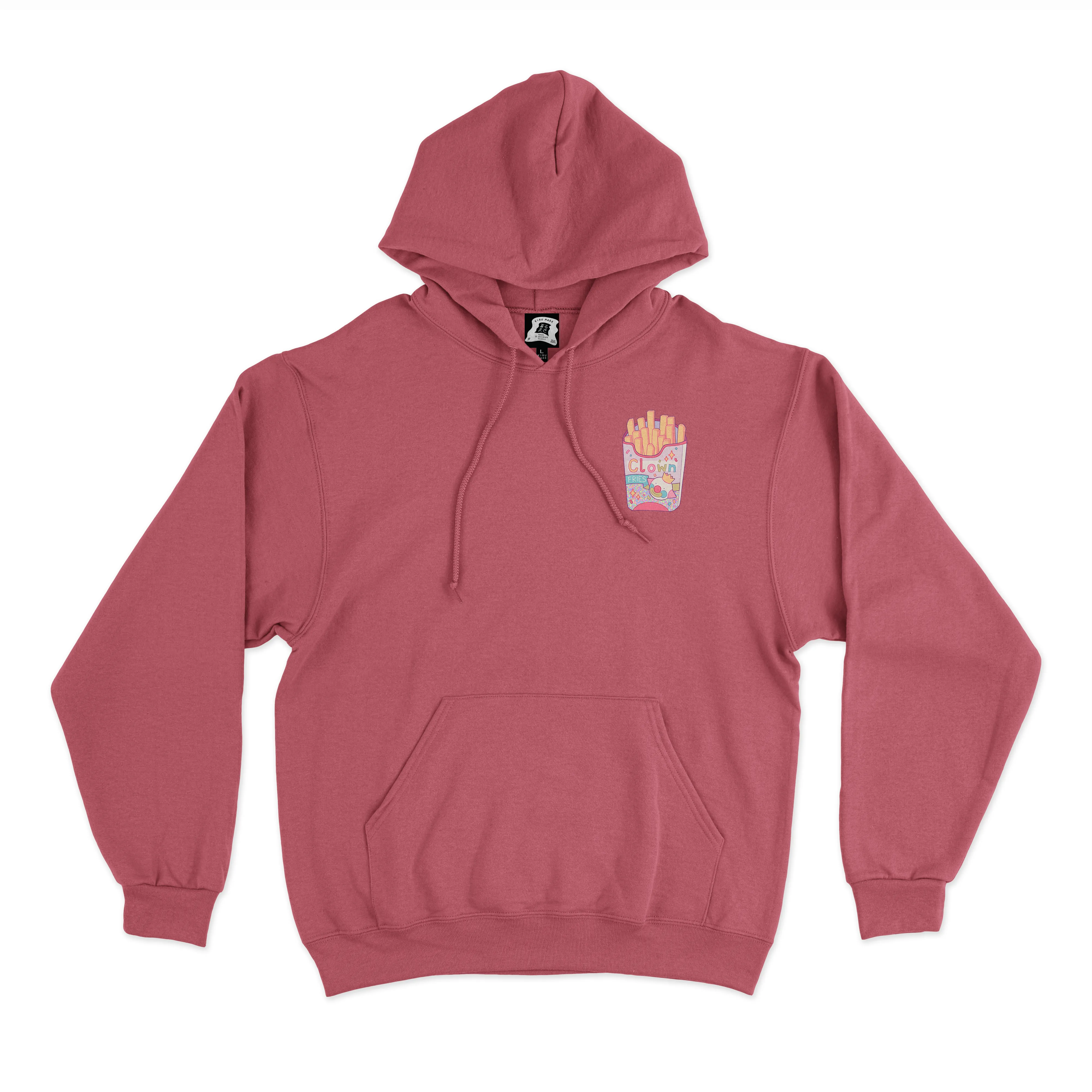"Fries & Cereal" Basic Hoodie White/Pink