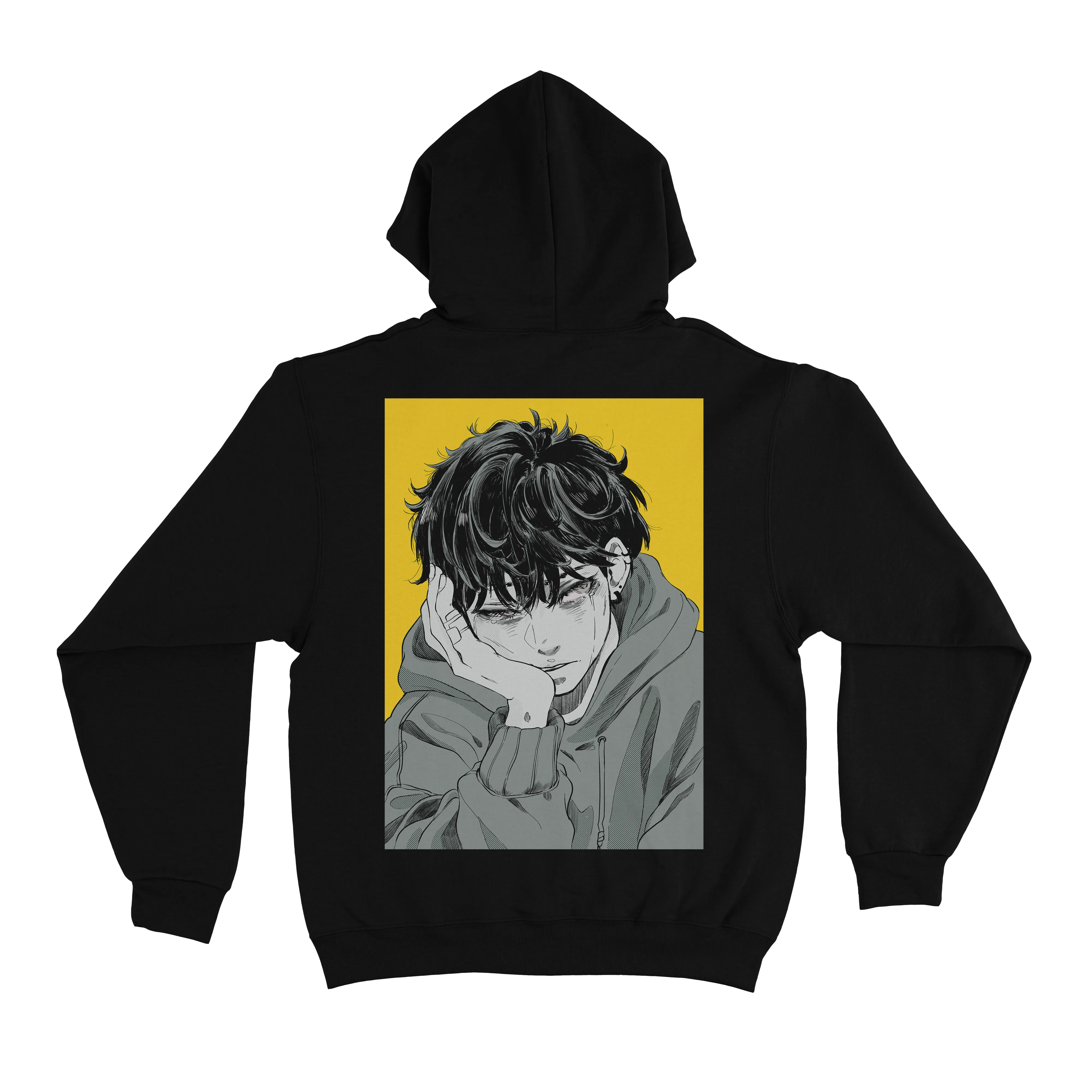 "Gray Feeling" Basic Hoodie Black/White