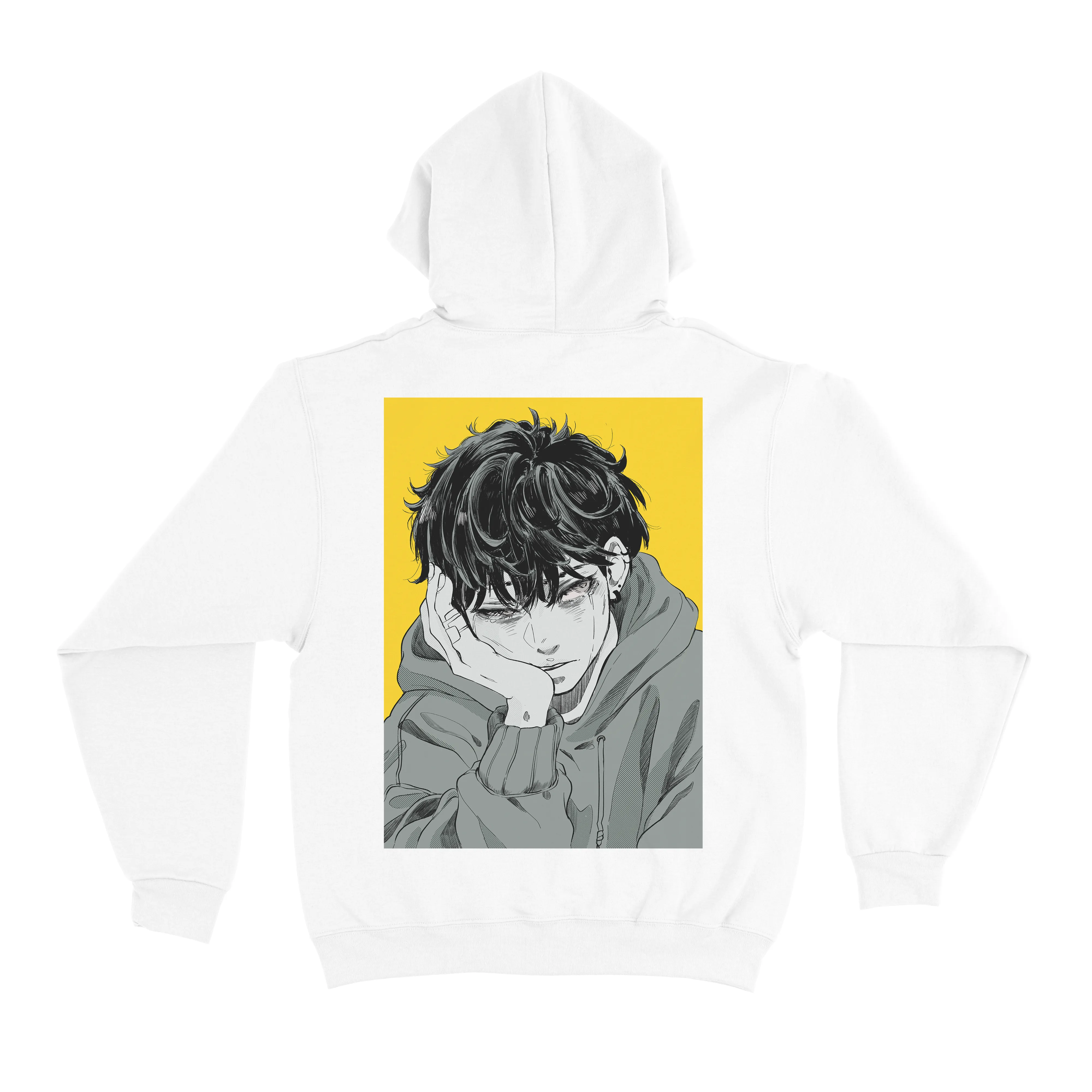 "Gray Feeling" Basic Hoodie Black/White