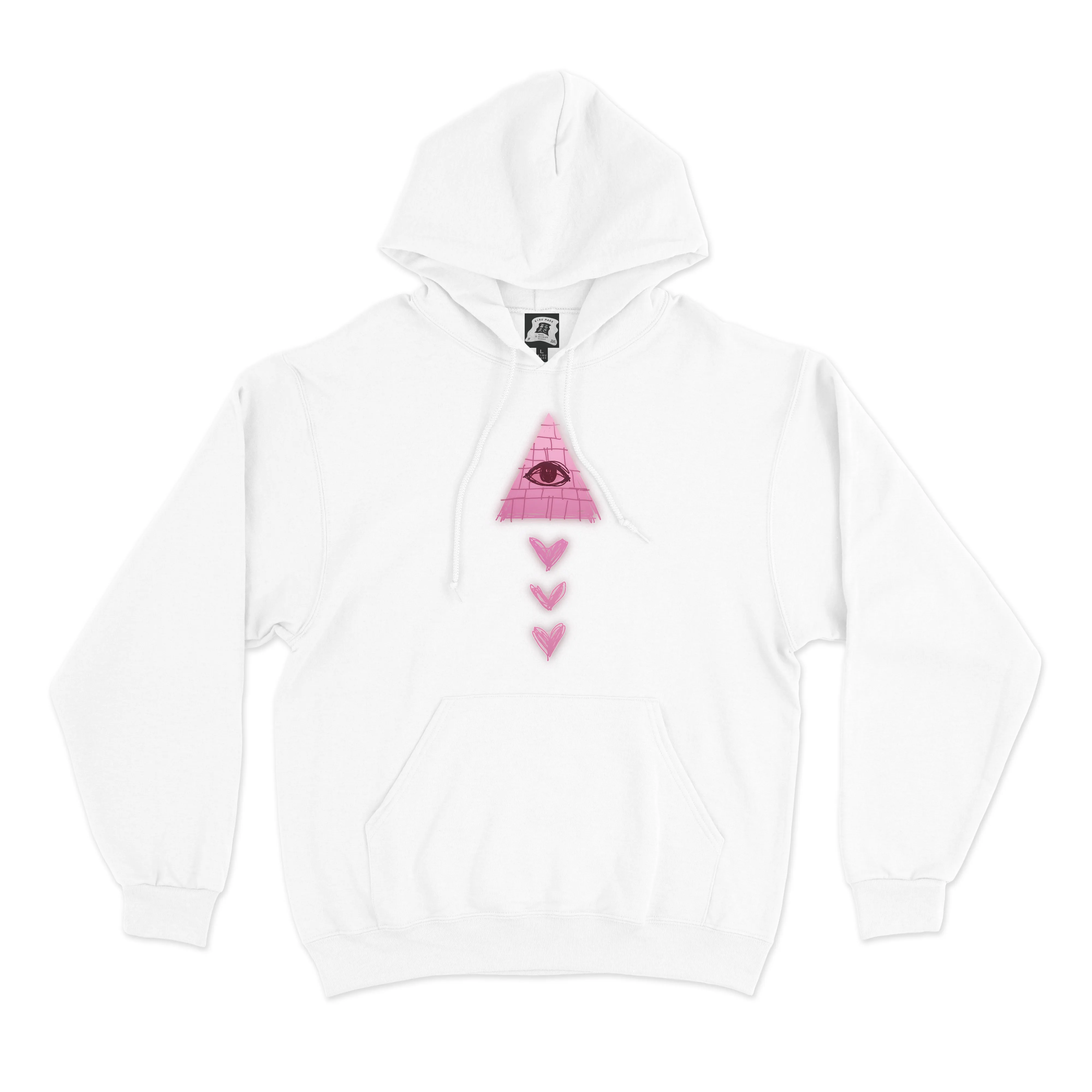 "Kawaiii" Basic Hoodie White