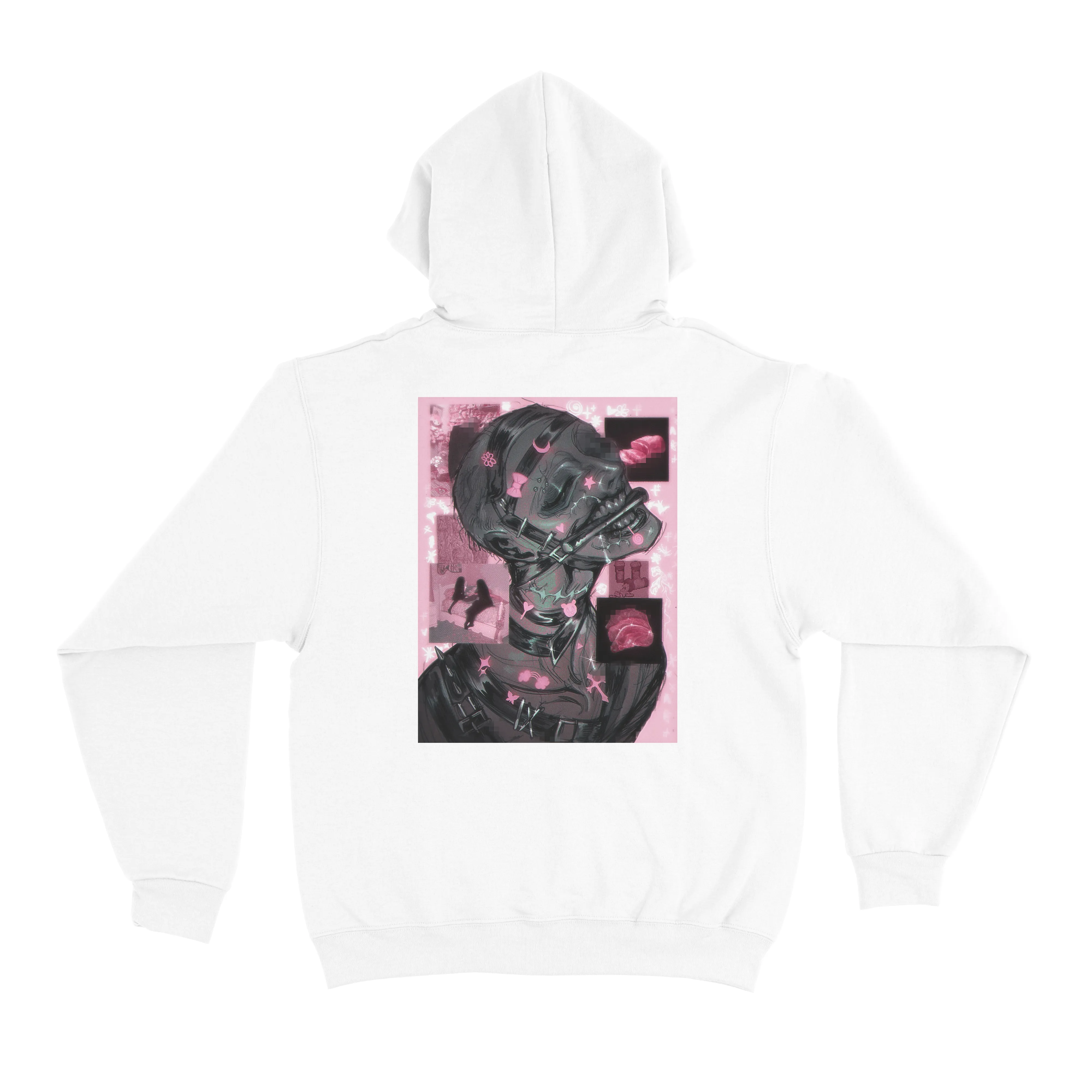"Kawaiii" Basic Hoodie White