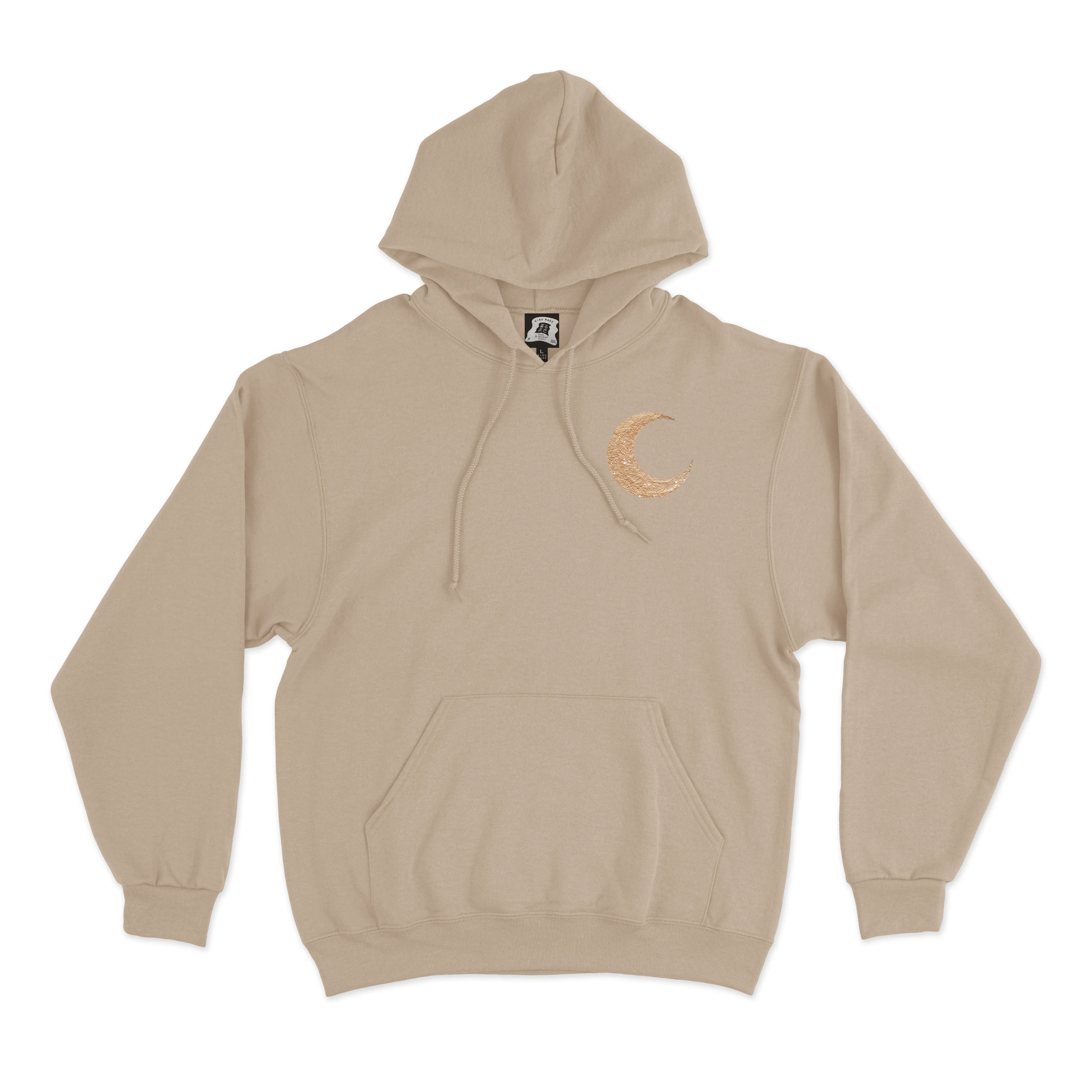 "La Lune" Fleece Hoodie Beige