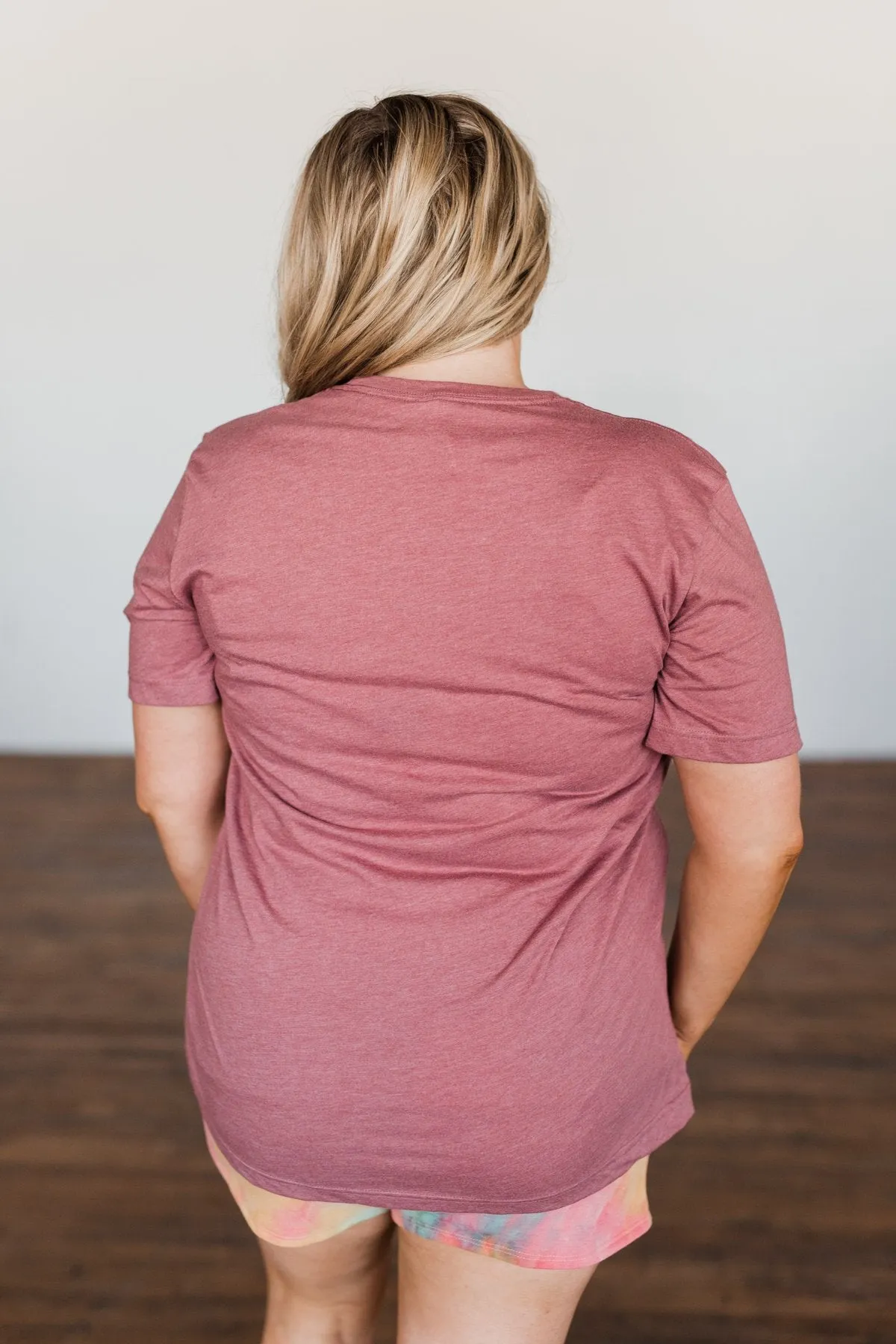 "Lake" Graphic Tee- Deep Mauve