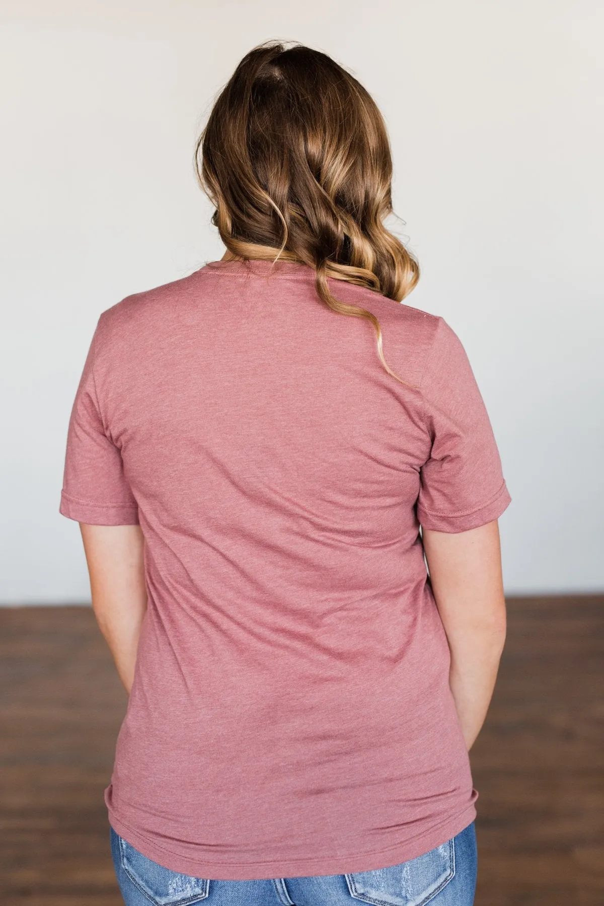 "Lake" Graphic Tee- Deep Mauve