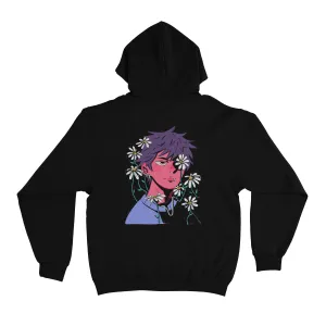 "Sad Boy Flowers" Basic Hoodie Black