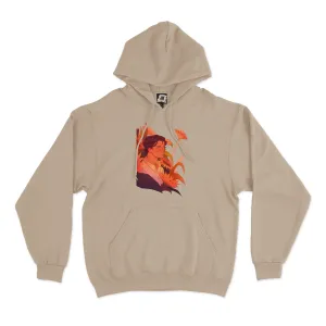 "Sunflowers" Fleece Hoodie Beige