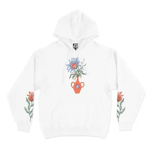 "Vase" Basic Hoodie White