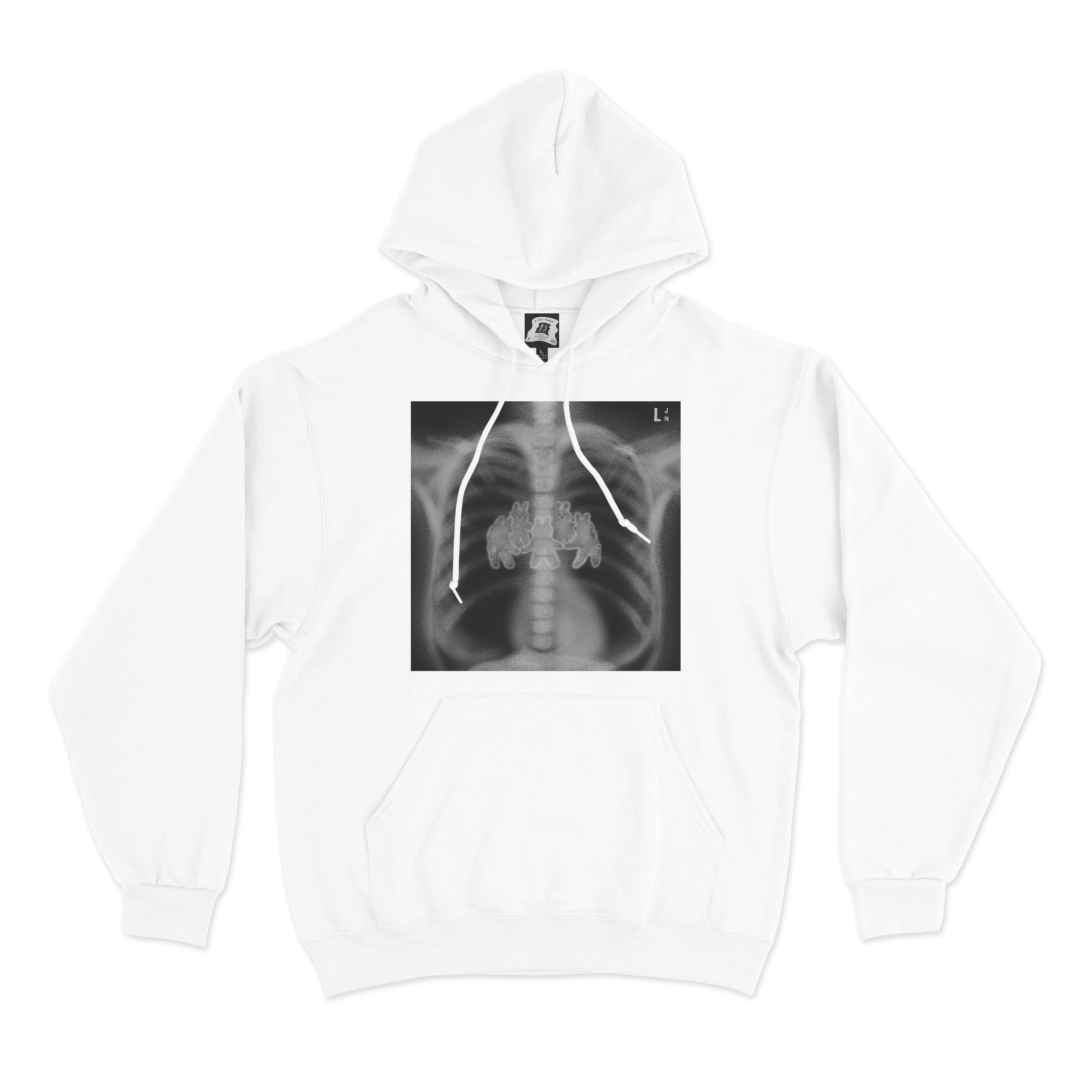 "X-Ray" Basic Hoodie Black/White