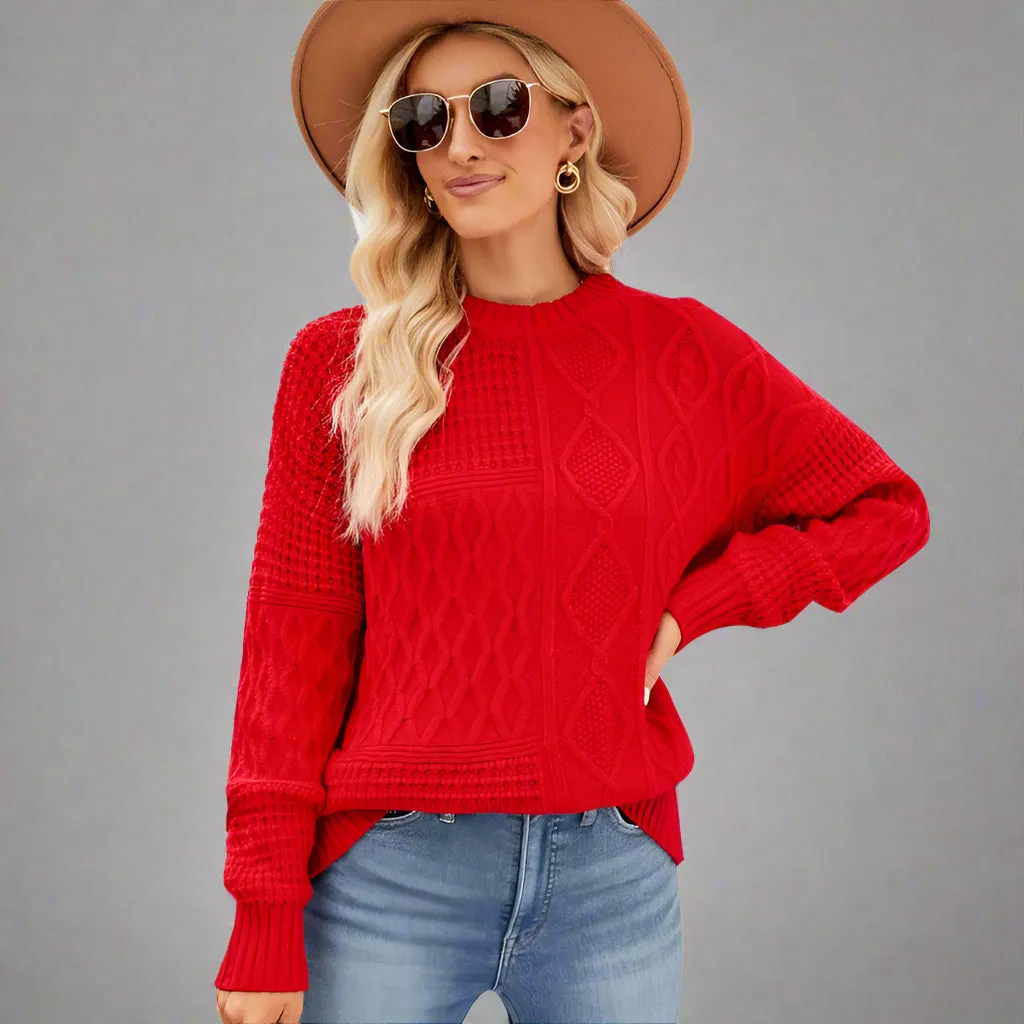 Radiant Spirals Knit Pattern Sweater — Women's Fall Sweaters