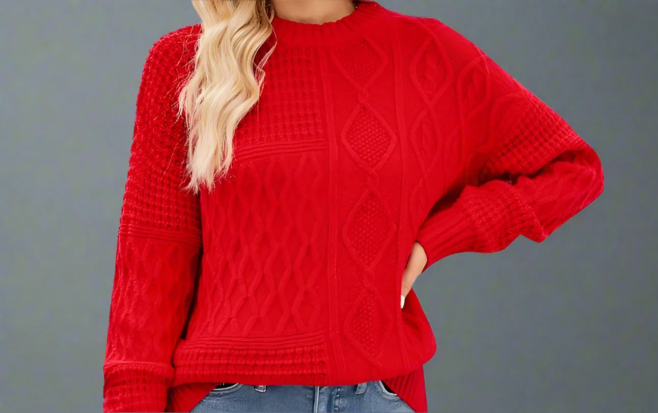 Radiant Spirals Knit Pattern Sweater — Women's Fall Sweaters