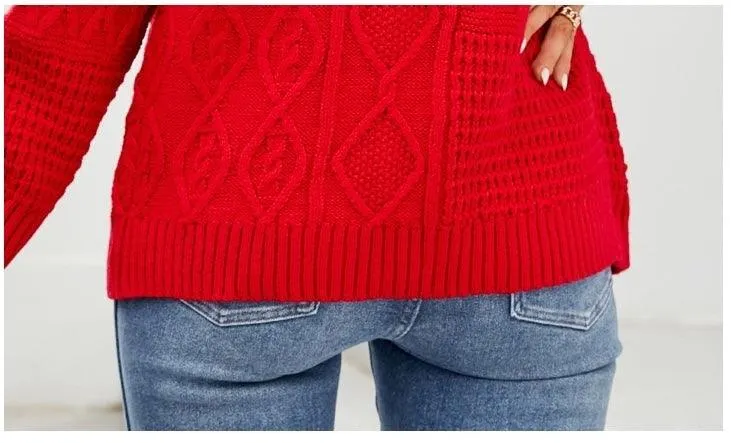 Radiant Spirals Knit Pattern Sweater — Women's Fall Sweaters