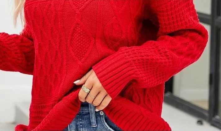 Radiant Spirals Knit Pattern Sweater — Women's Fall Sweaters