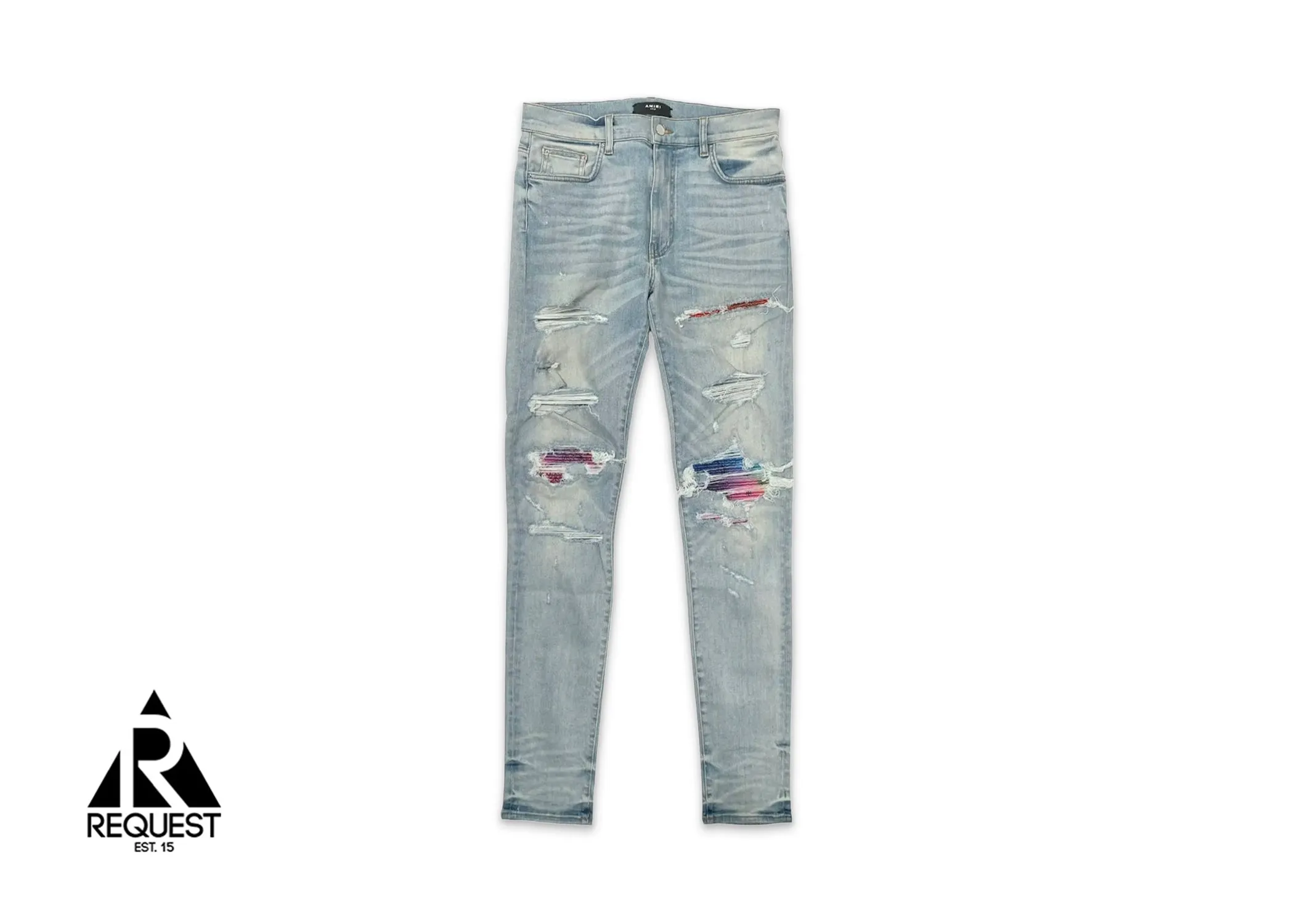 Rainbow Bandana MX1 Jeans "Light Indigo"