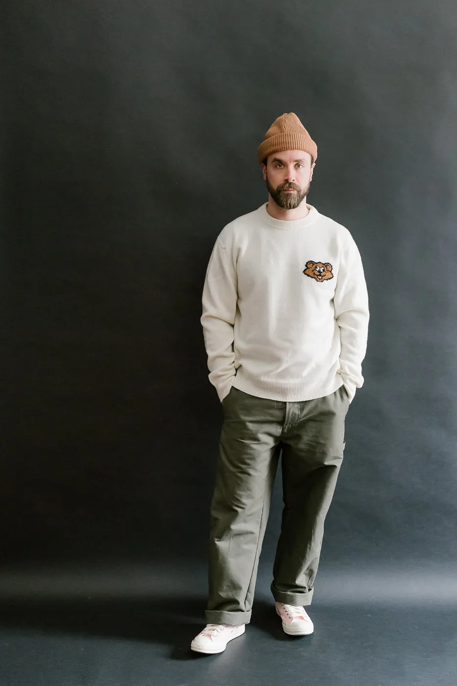 Real Shaggy Bear Pullover - Ecru