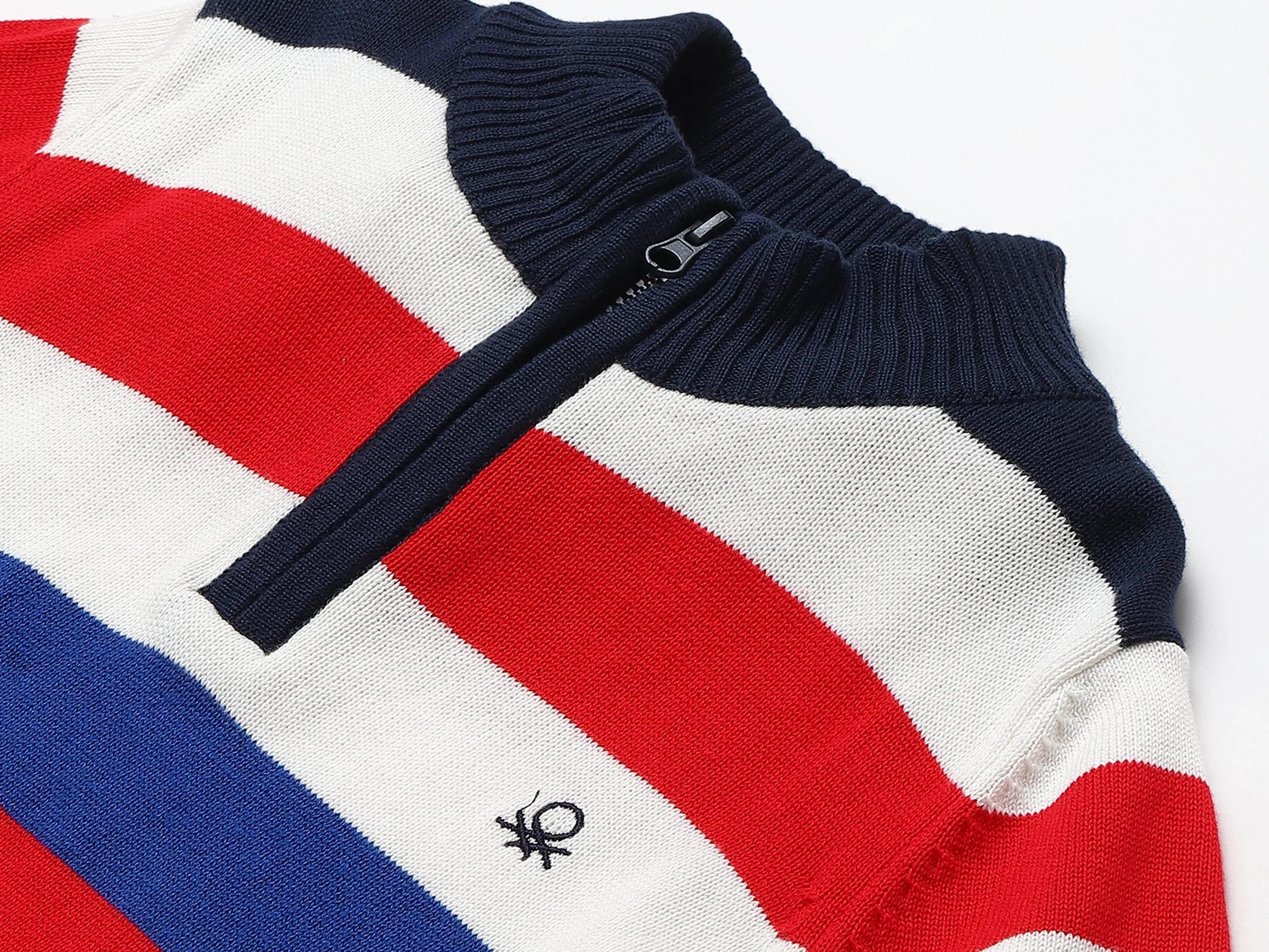 Red And Blue Striped Sweater