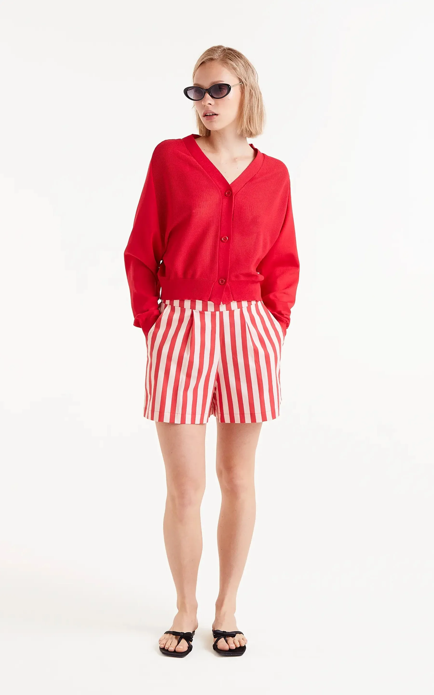 Red Striped Shorts