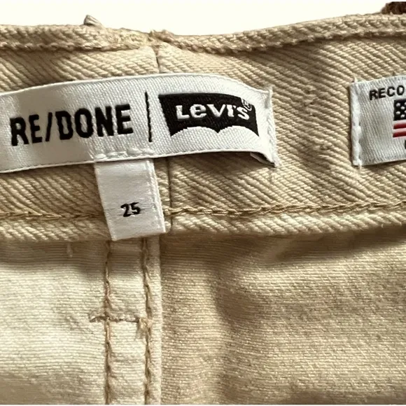 ReDone Patch Denim Shorts