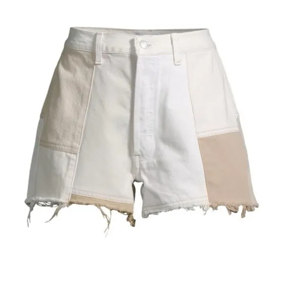 ReDone Patch Denim Shorts