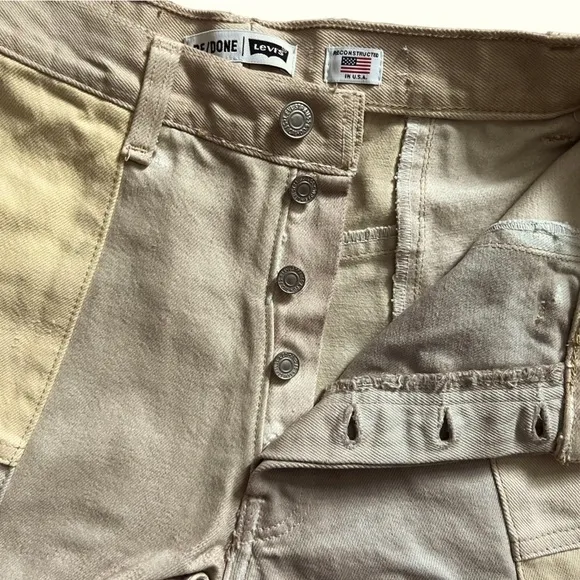 ReDone Patch Denim Shorts