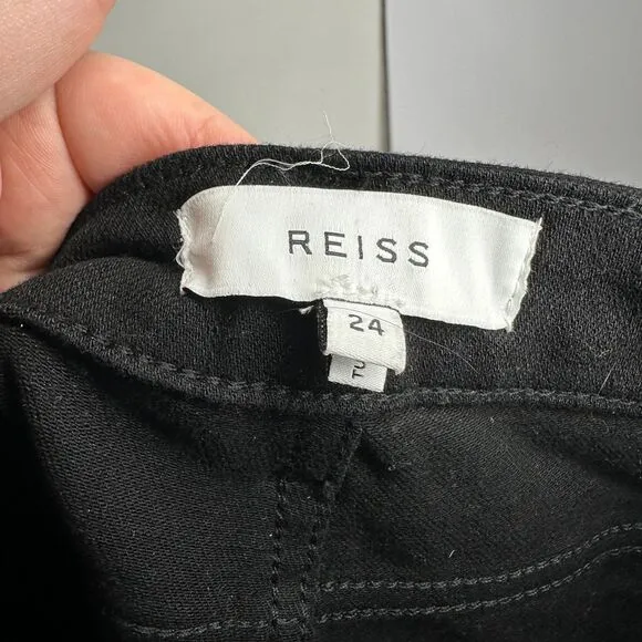 Reiss Slim Fit Jeans Size - 24 in Black Color