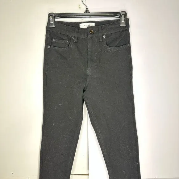 Reiss Slim Fit Jeans Size - 24 in Black Color