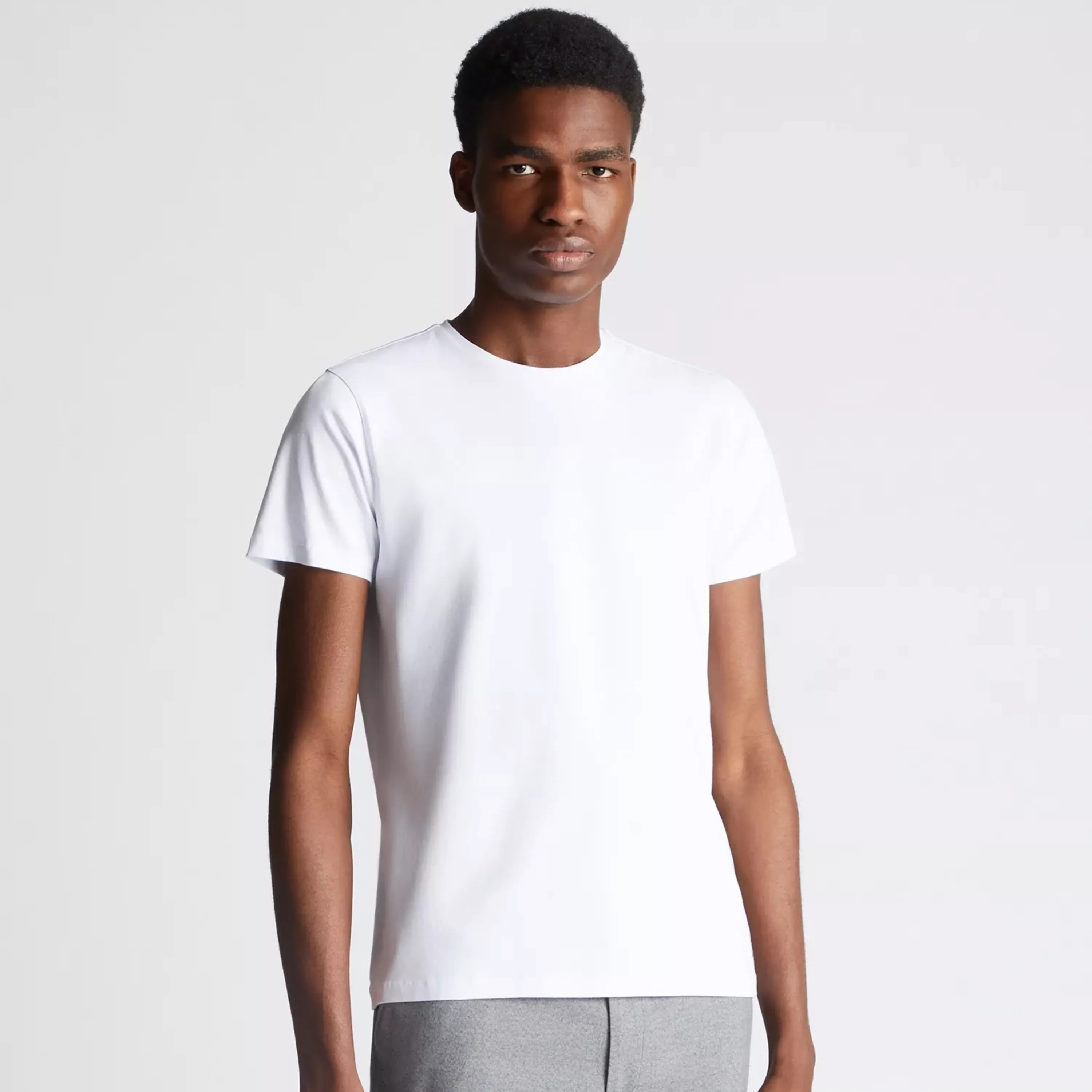Remus Tapered Fit Cotton-Stretch T-Shirt - White