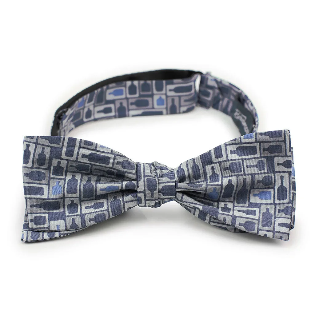 Retro Bourbon  Bow Tie   Sock Gift Set | Navy   Gray