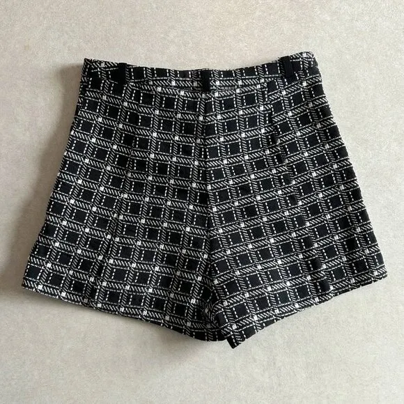 River Island Black Check Smart Shorts ASO Taylor Swift