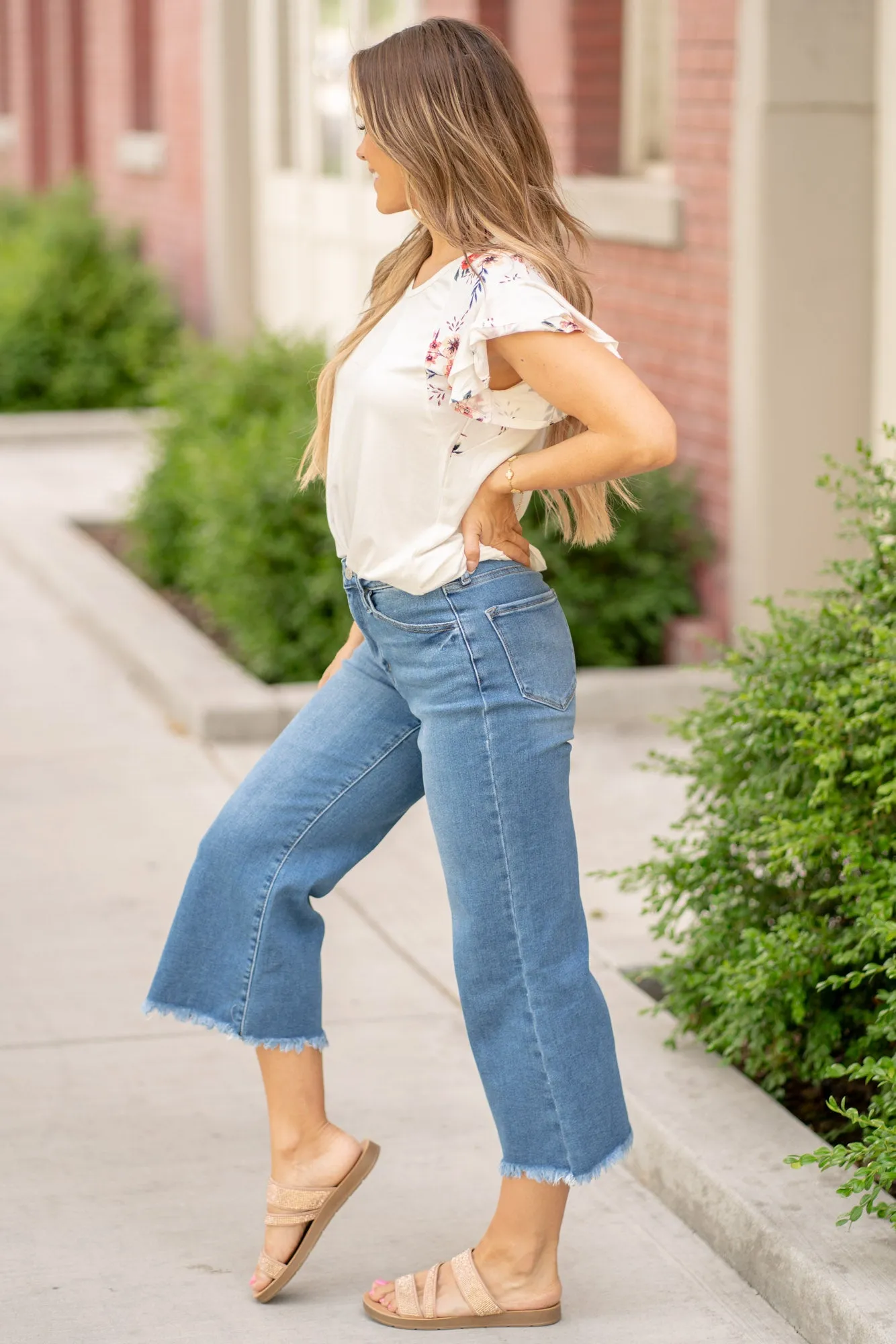 Rixby High Rise Capri Flare
