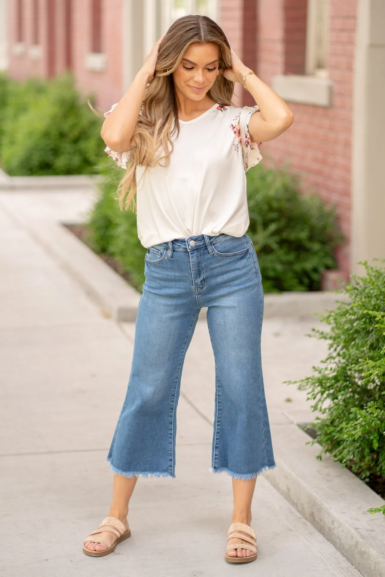 Rixby High Rise Capri Flare