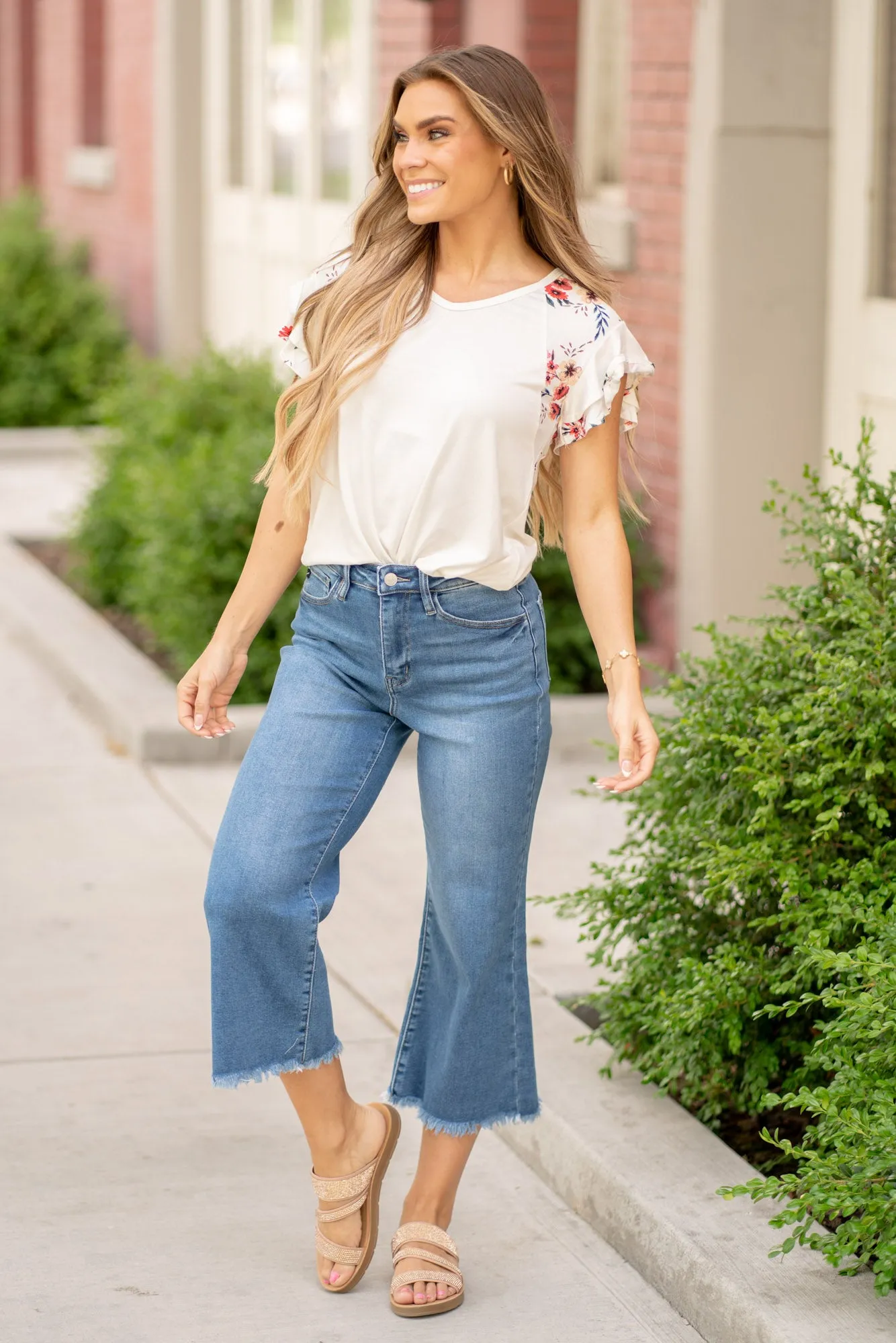 Rixby High Rise Capri Flare