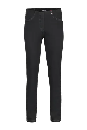 Robell Bella Stretch Denim Trousers - Black