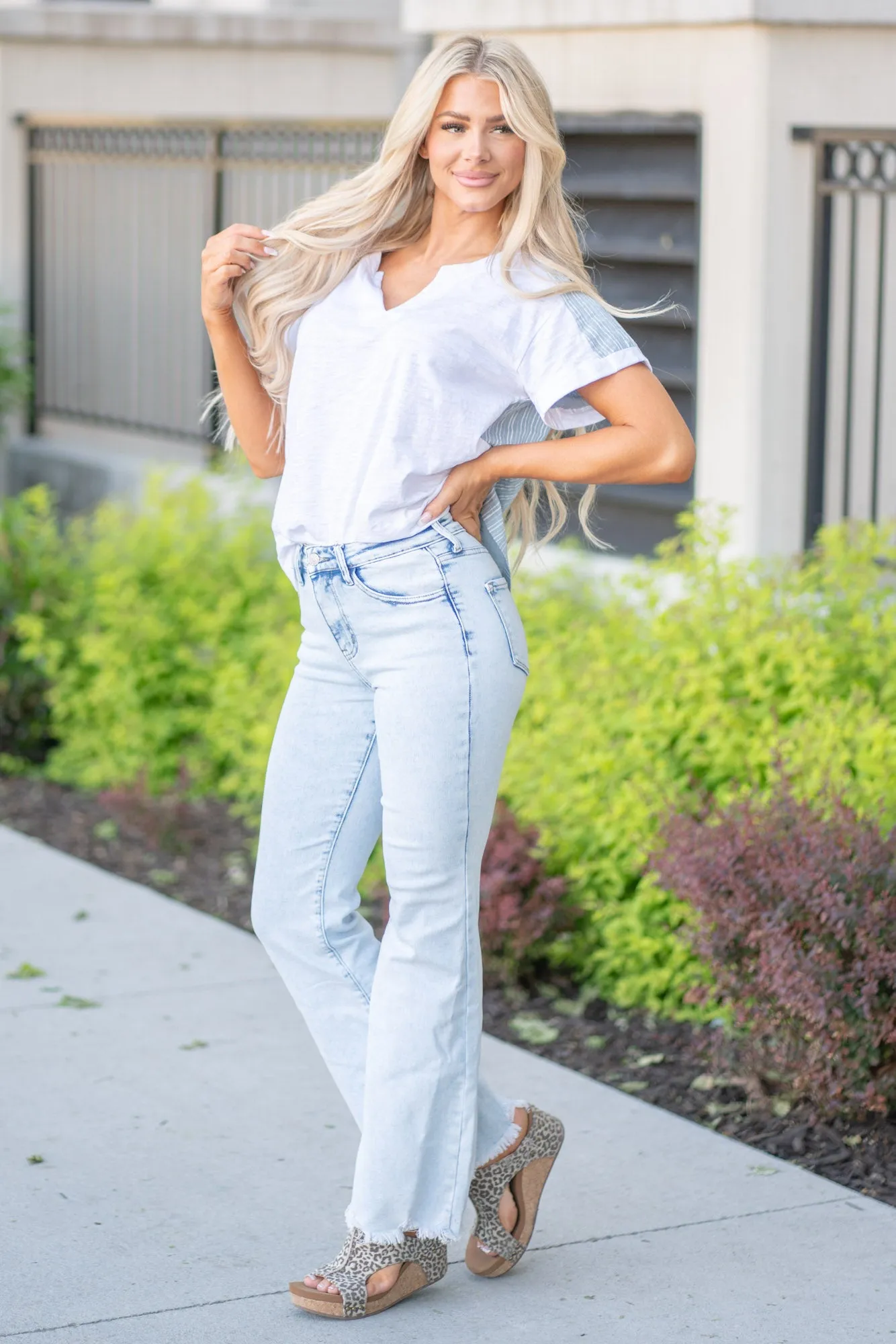 Rock Away High Rise Wide Leg Flare Regular & Plus Sizes