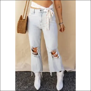 Rock your Distressed Raw Hem Jeans and Embrace your Inner Fashionista! 👖✨