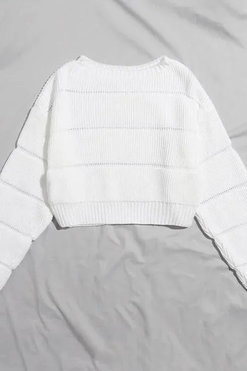 Round Neck Short Pullover Sweater